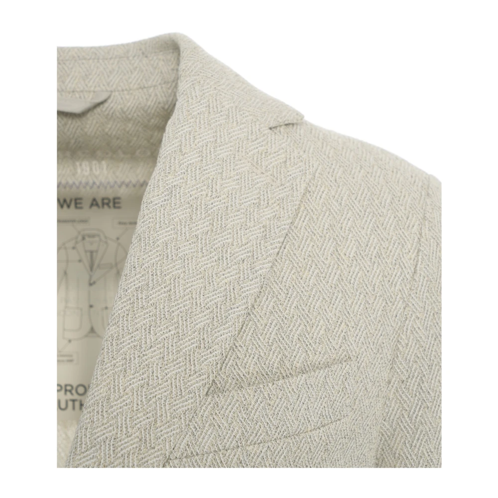 Circolo 1901 Grijze Herringbone Blazer Easy Jacket Gray Heren