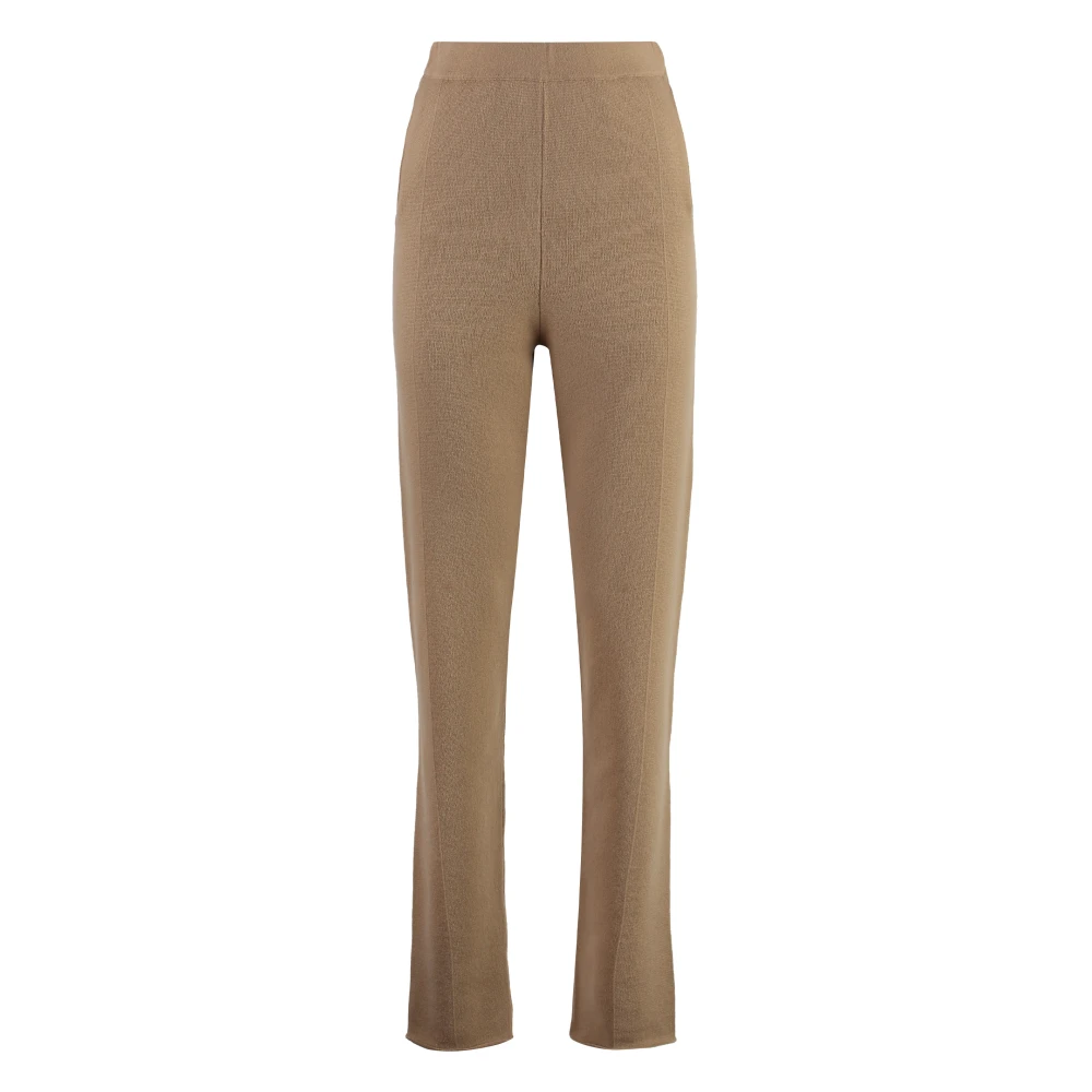 Malo Luxe Cashmere Broek met Zakken Brown Dames