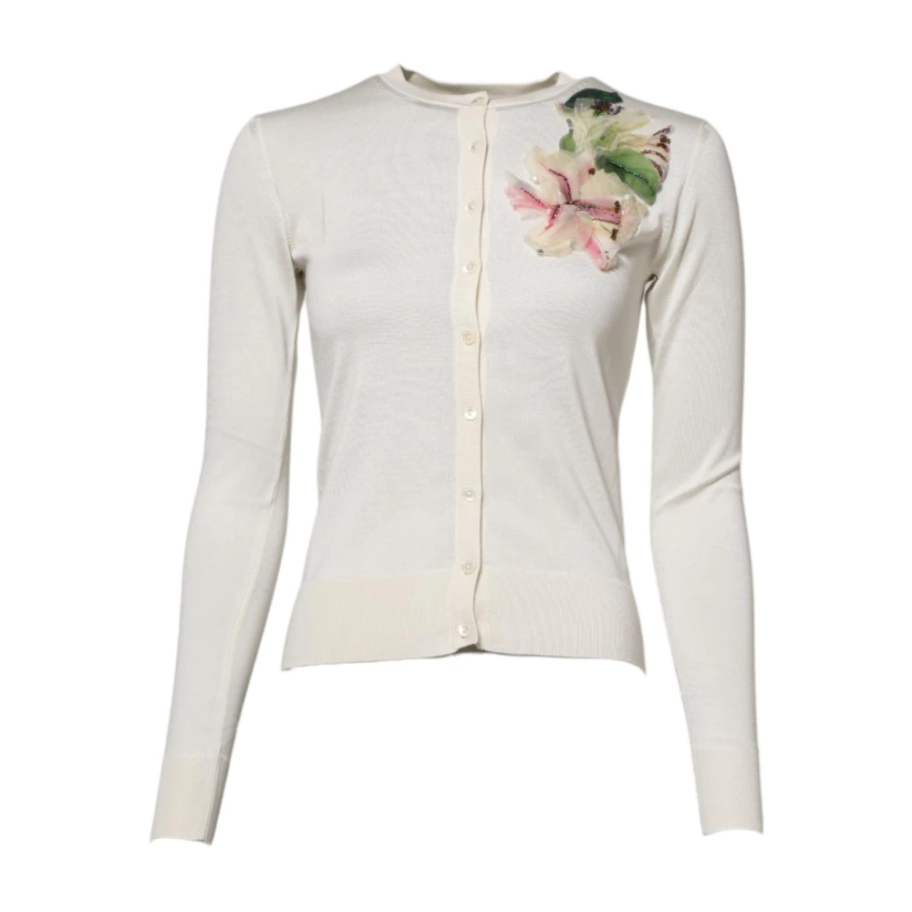 Lily Embellished Silk Cardigan Sweater - Dolce & Gabbana - Modalova
