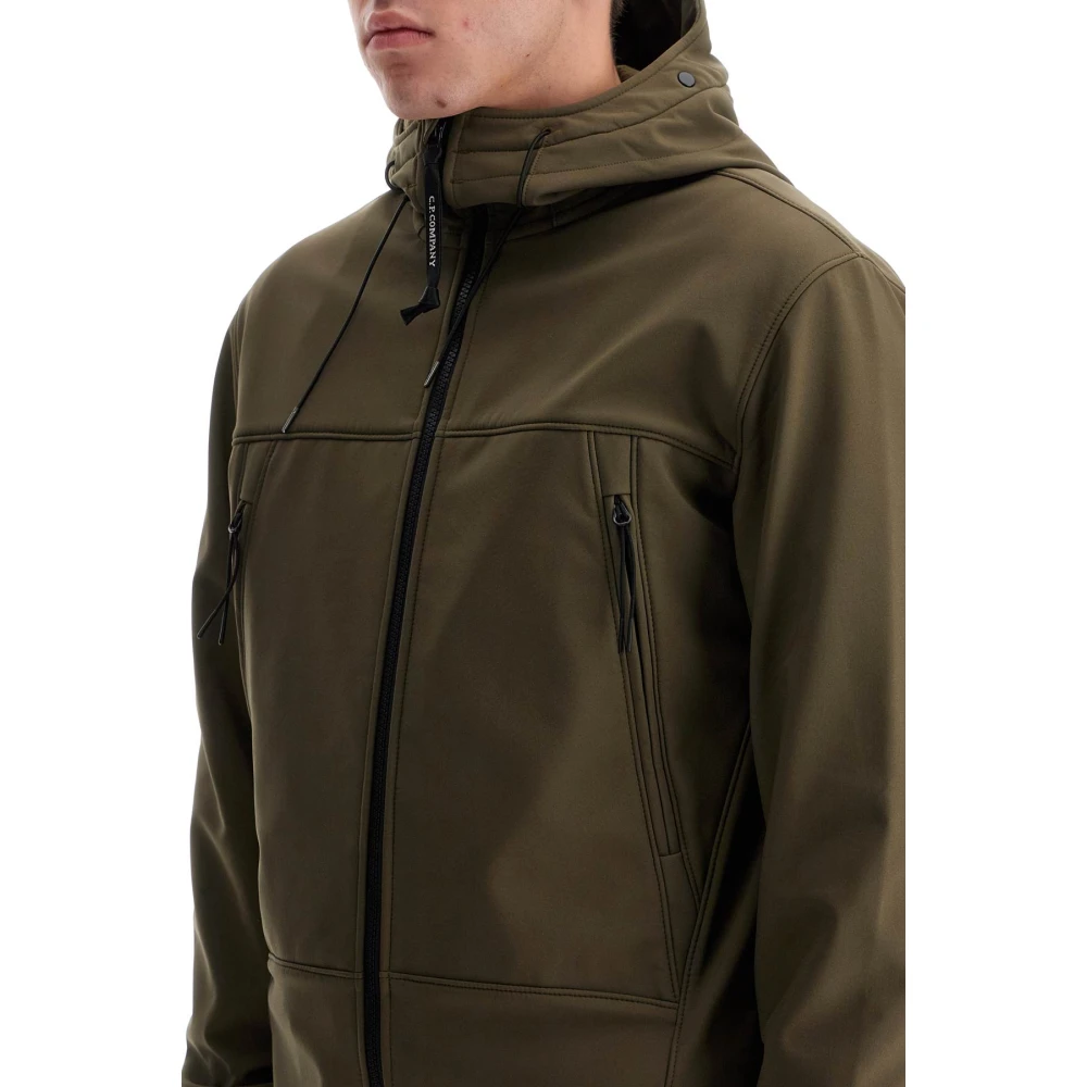 C.P. Company Verstelbare Goggle Softshell Jas Green Heren