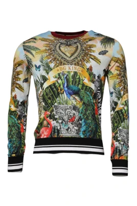 Jungle Print Silke Pullover Tröja