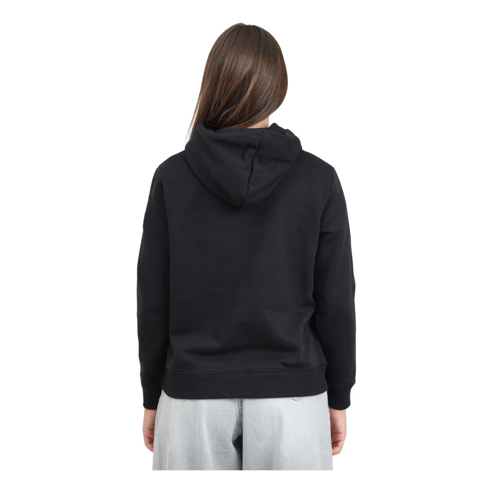 Calvin Klein Jeans Zwarte hoodie met essentieel ontwerp Black Dames