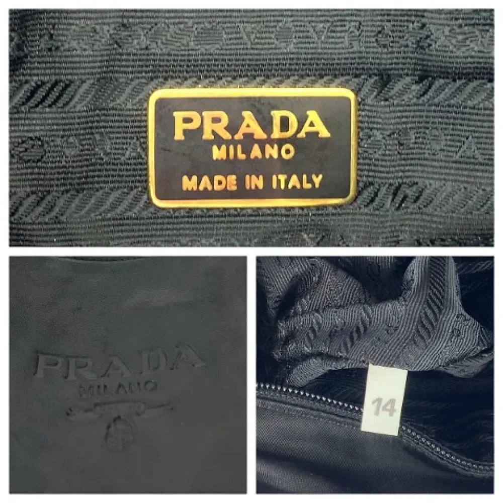 Prada Vintage Pre-owned Leather totes Black Dames