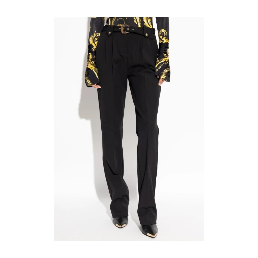 Versace Jeans Couture Zwarte elegante broek Black Dames