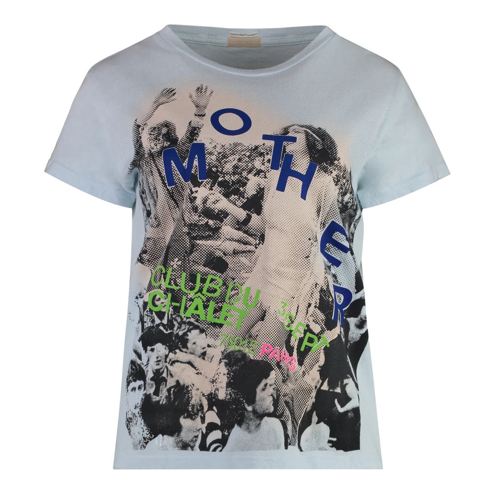 Mother Geribbelde Katoenen Crew-Neck T-shirt Multicolor Dames