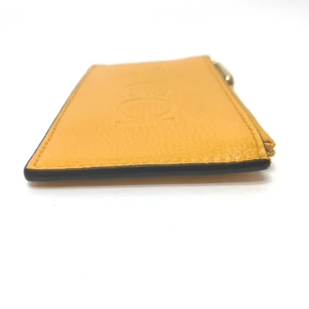 Gucci Vintage Pre-owned Leather wallets Yellow Heren