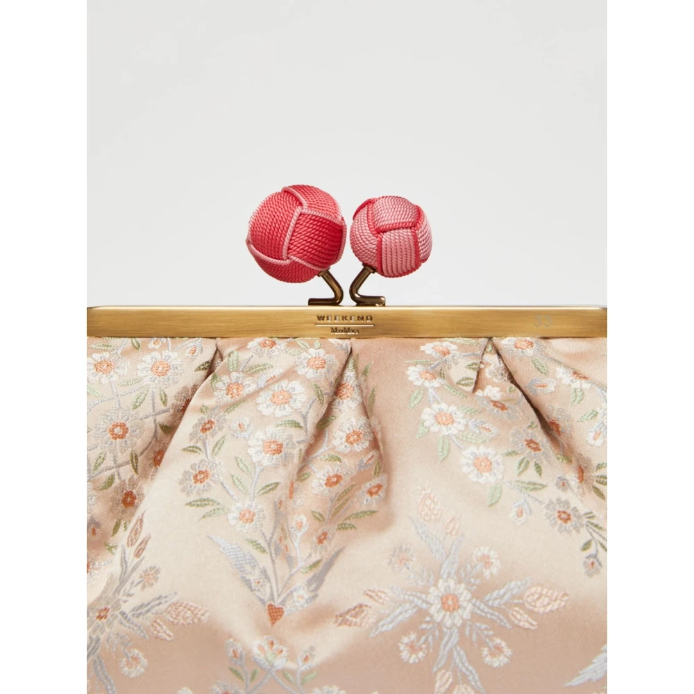 Max Mara Weekend Zijden Pasticcino Schoudertas Ornament Pink Dames