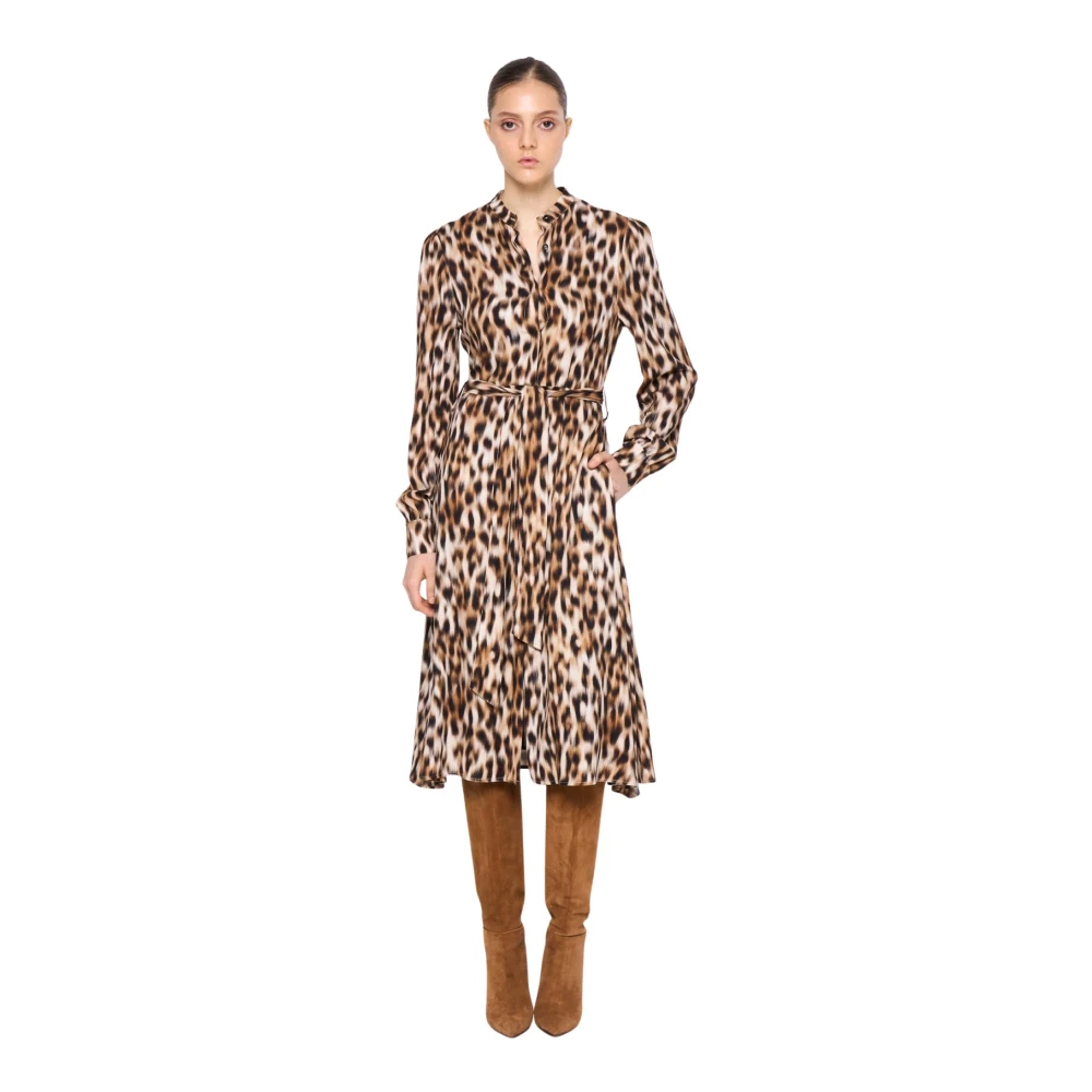 Silvian Heach Midi chemisier jurk met V-hals Multicolor Dames