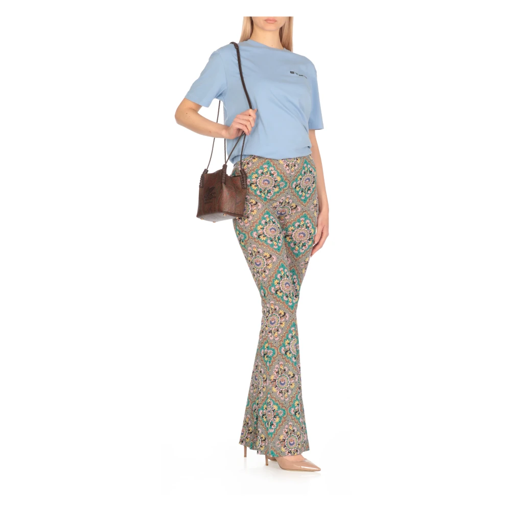 ETRO Bruine Katoenen Winkelmand met Pegasus Brown Dames