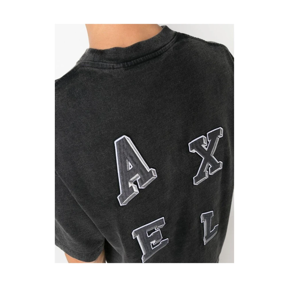 Axel Arigato Logo-Print Biologisch Katoenen T-Shirt Black Heren