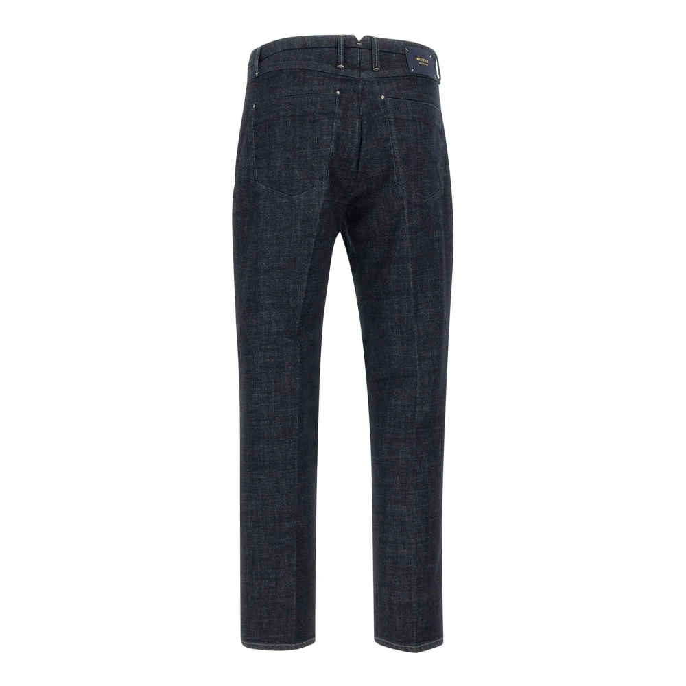 Incotex Donkerblauwe Stretch Denim Jeans Blue Heren