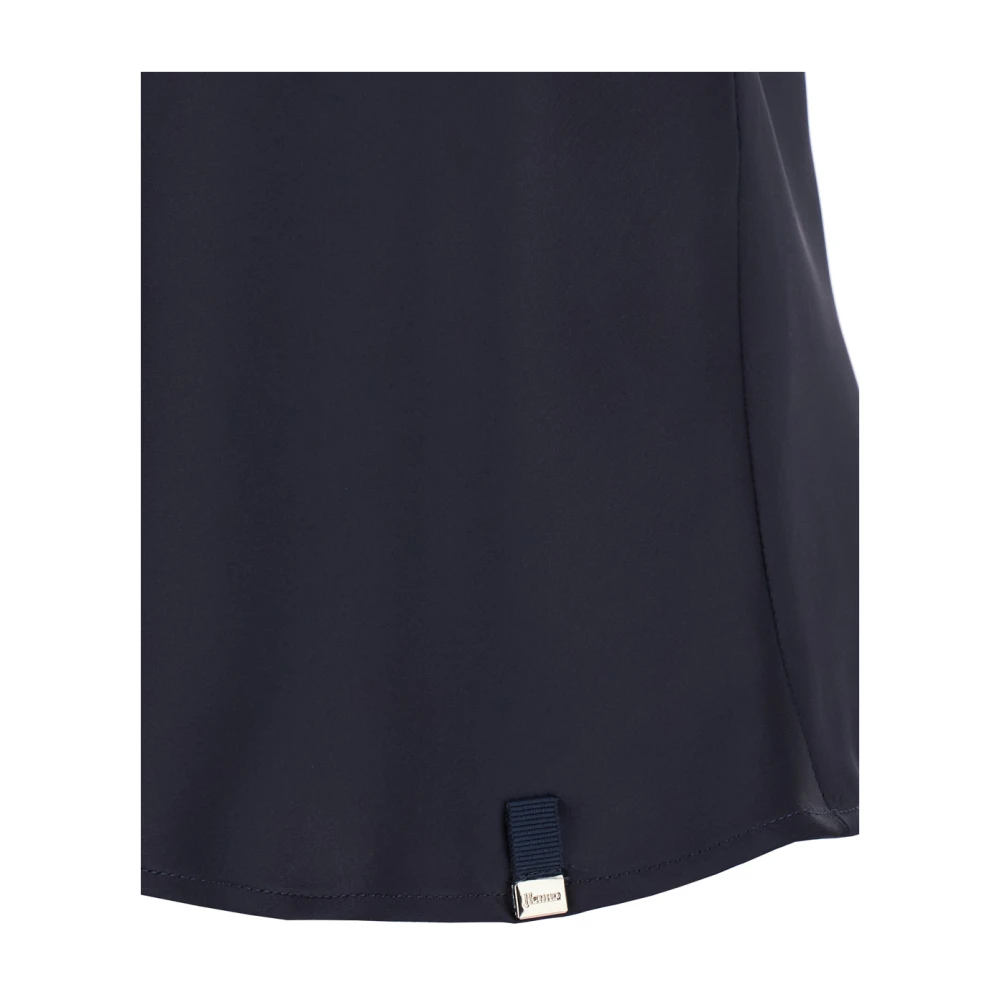 Herno Satijnen Top met Spaghettibandjes Blue Dames