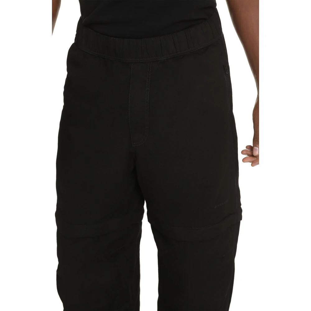 Givenchy Katoenen broek met verstelbare enkels Black Heren