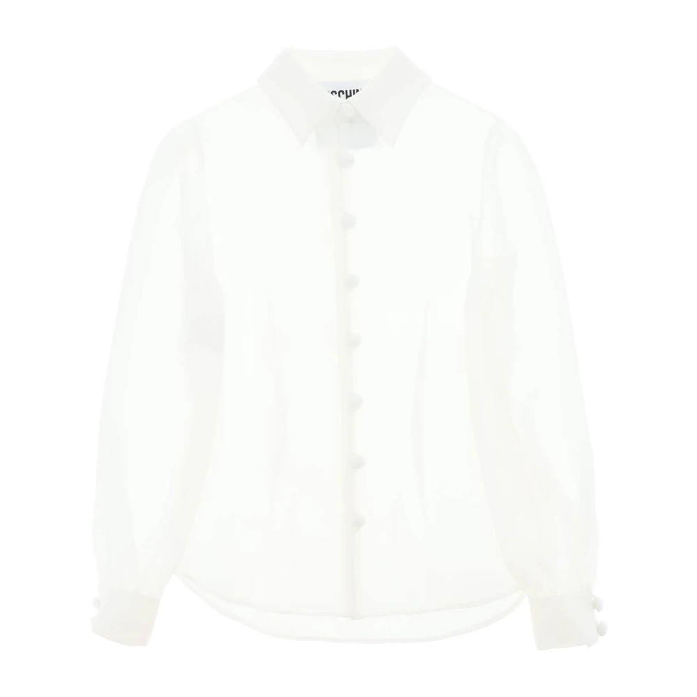 Moschino Klassieke Zijden Overhemd White Dames