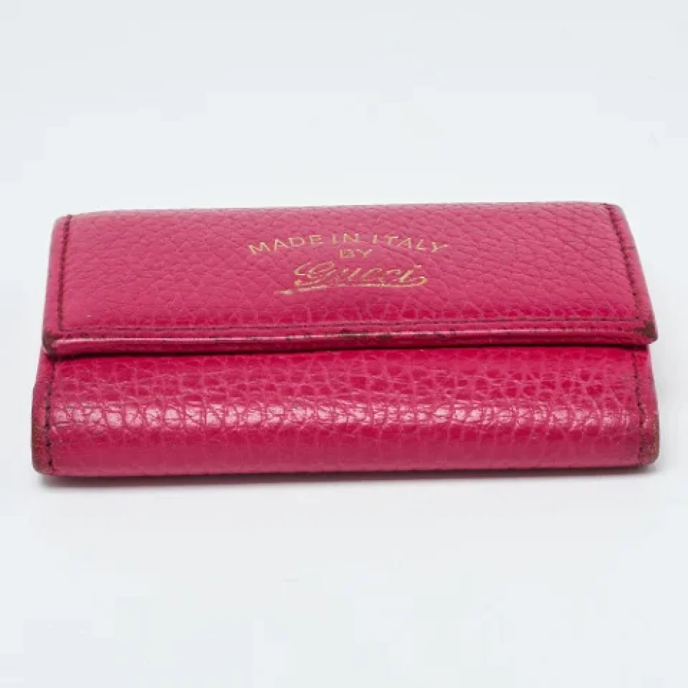 Gucci Vintage Pre-owned Leather key-holders Pink Dames