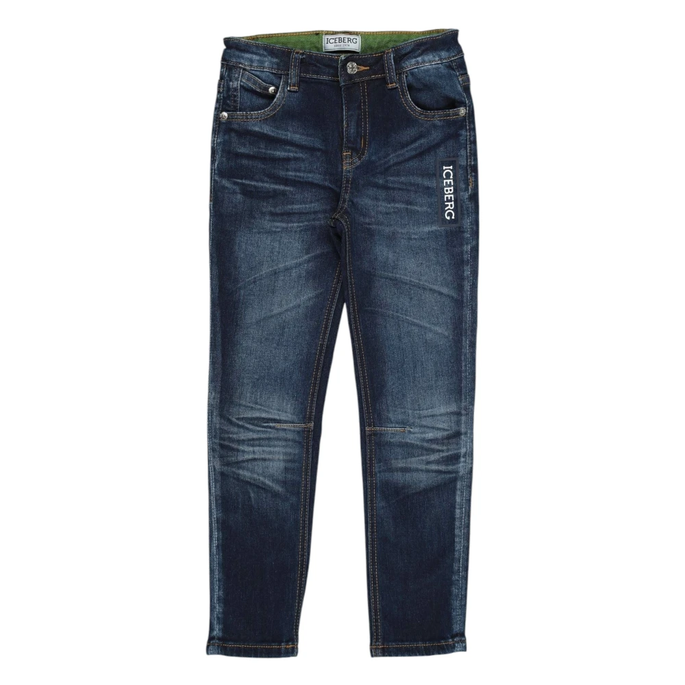 Iceberg Boys Blue Jeans, 12 M, Jeans Con Logo