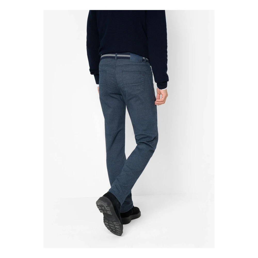 BRAX Cadiz Wol Look Five-Pocket Broek Blue Heren