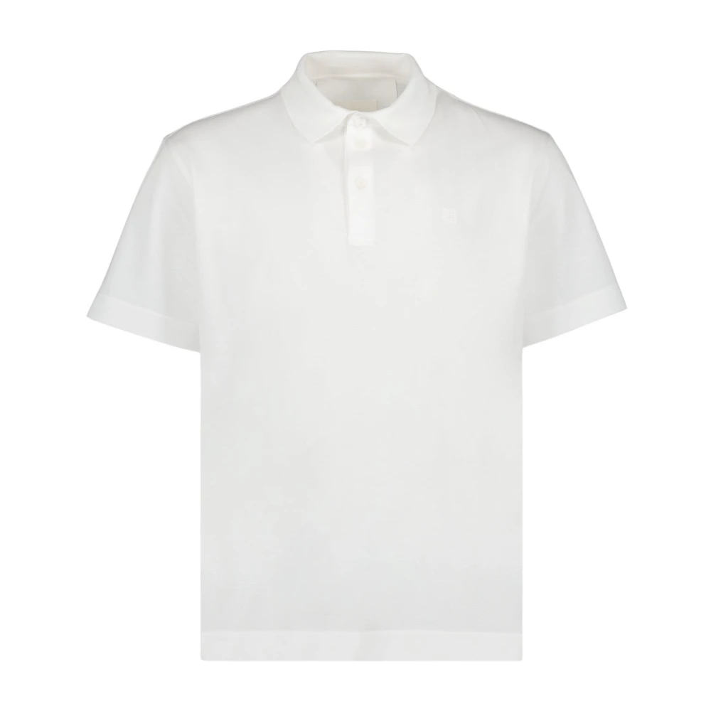 Givenchy Herr Vit Toppar L, Bomull, Classic Polo Shirt 4G Logo