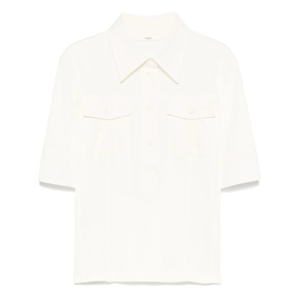 Chloé Witte Blouse met Zakken White Dames
