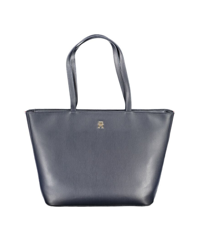 sac-a-main-en-polyester-bleu-avec-bretelles