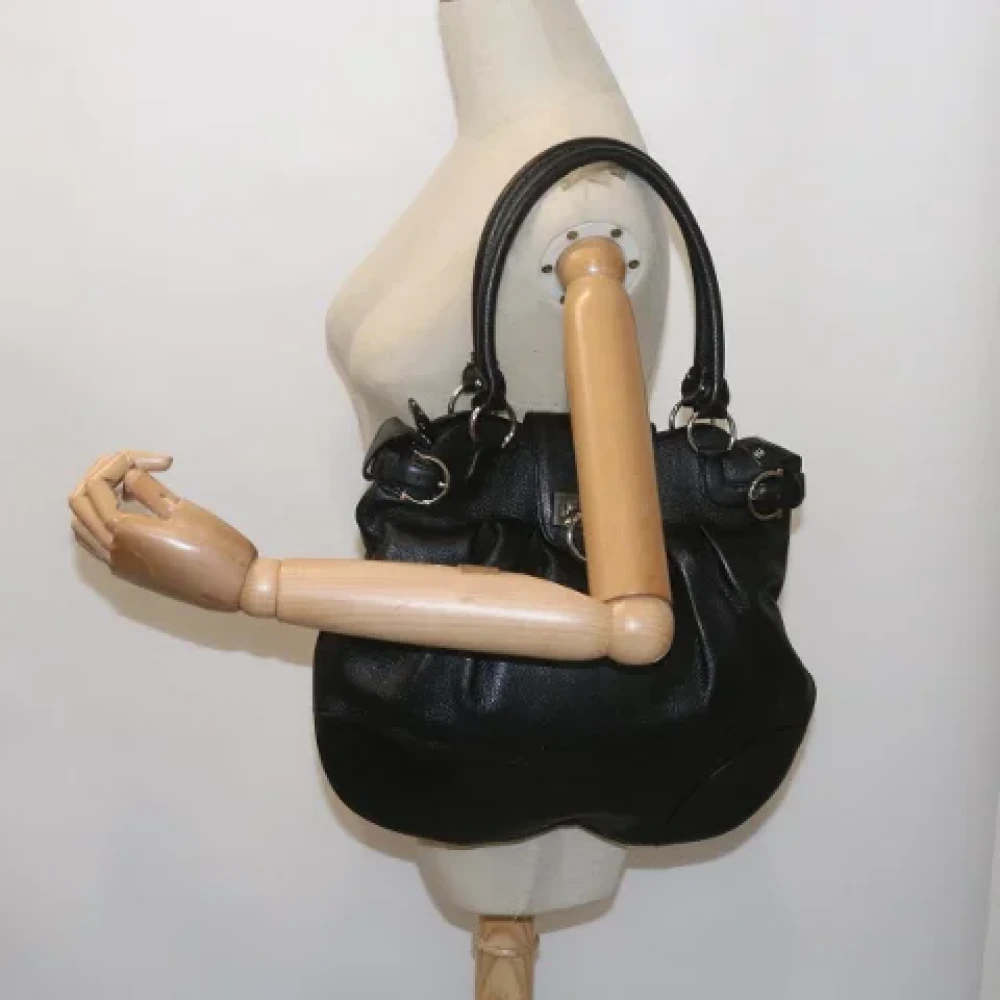 Salvatore Ferragamo Pre-owned Leather handbags Black Dames