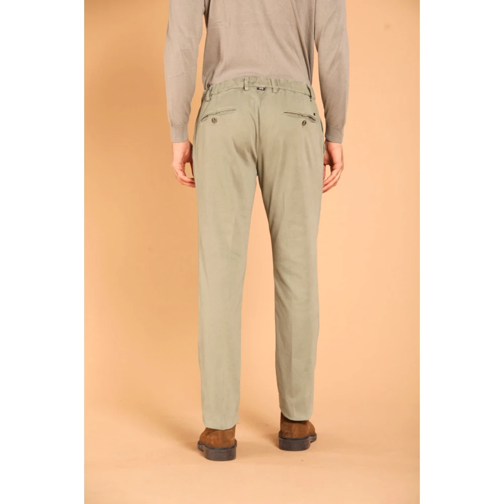 Mason's Groene City String Gabardine Chino's Green Heren