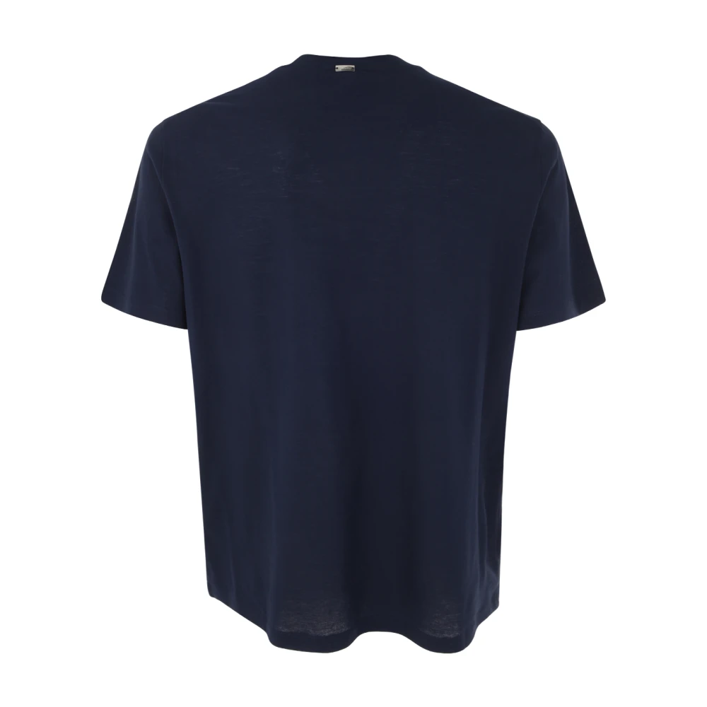 Herno Crepe T-Shirt Blue Heren