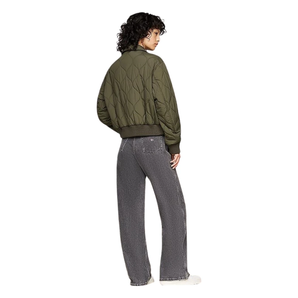 Tommy Hilfiger Waterafstotende Gewatteerde Bomberjack Green Dames