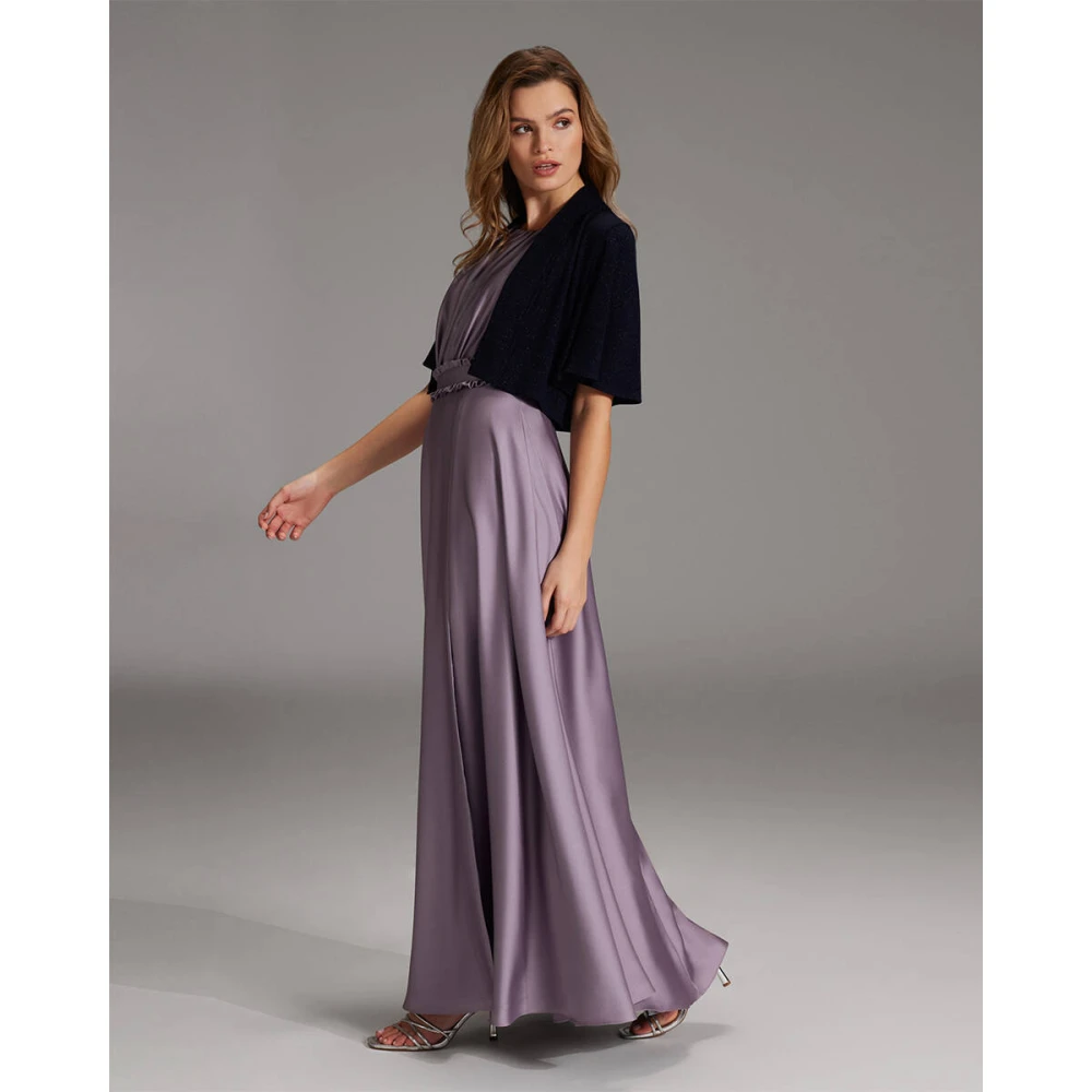 Swing Jersey Bolero met wijde mouwen Blue Dames