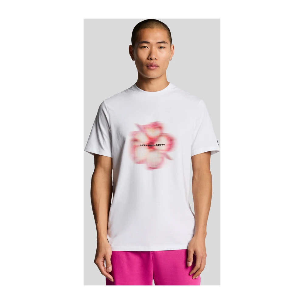 Lyle & Scott SS T-shirts Motion Floral Grafisch T-shirt White Heren
