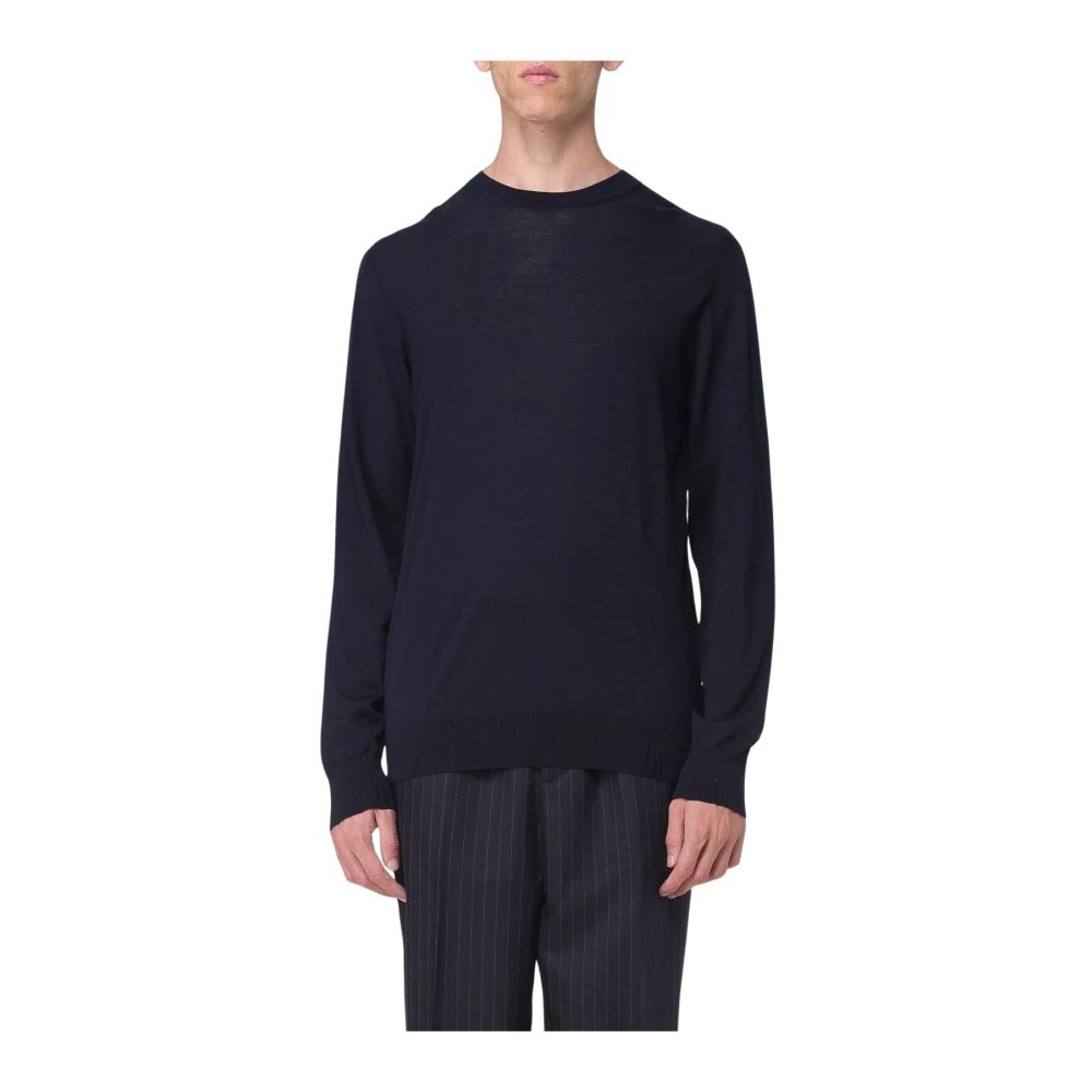 Golden Goose Men's Blue/Golden Fine Knit Sweater