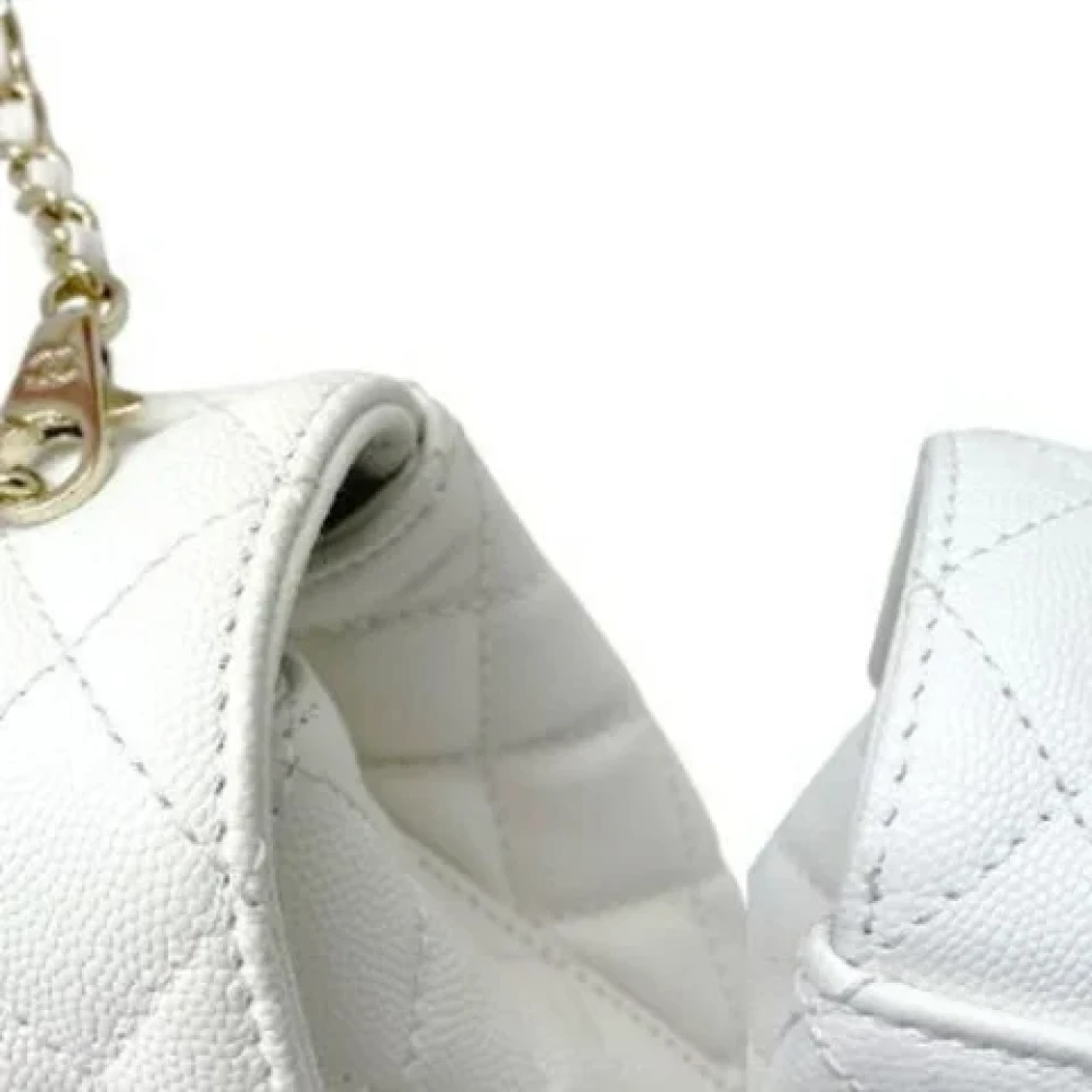 Chanel Vintage Pre-owned Leather handbags White Dames
