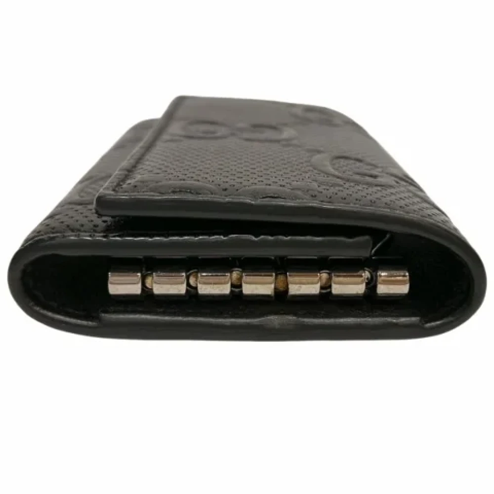 Gucci Vintage Pre-owned Leather key-holders Black Heren