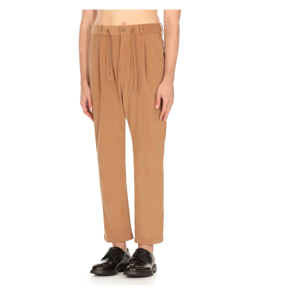Herno Kameelbruine Corduroy Broek met Koord Brown Heren