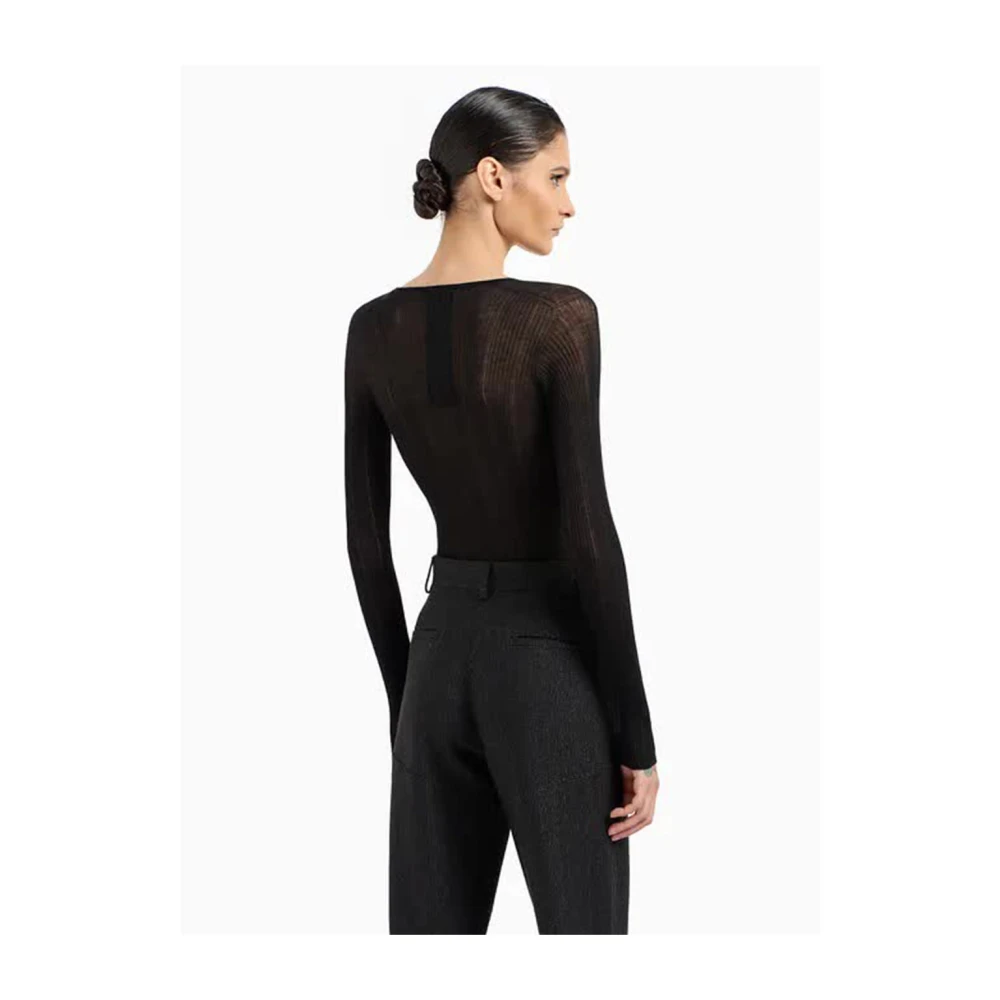 Giorgio Armani Stijlvolle Sweater Uc99 Black Dames