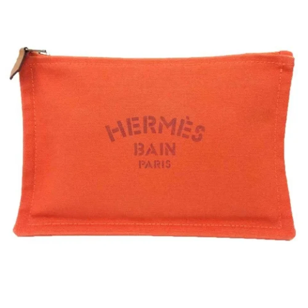 Hermès Vintage Pre-owned Canvas pouches Orange Dames