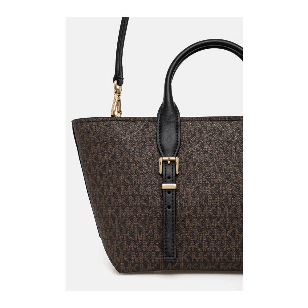 Michael Kors Leren Crossbody Tas Moore Brown Dames