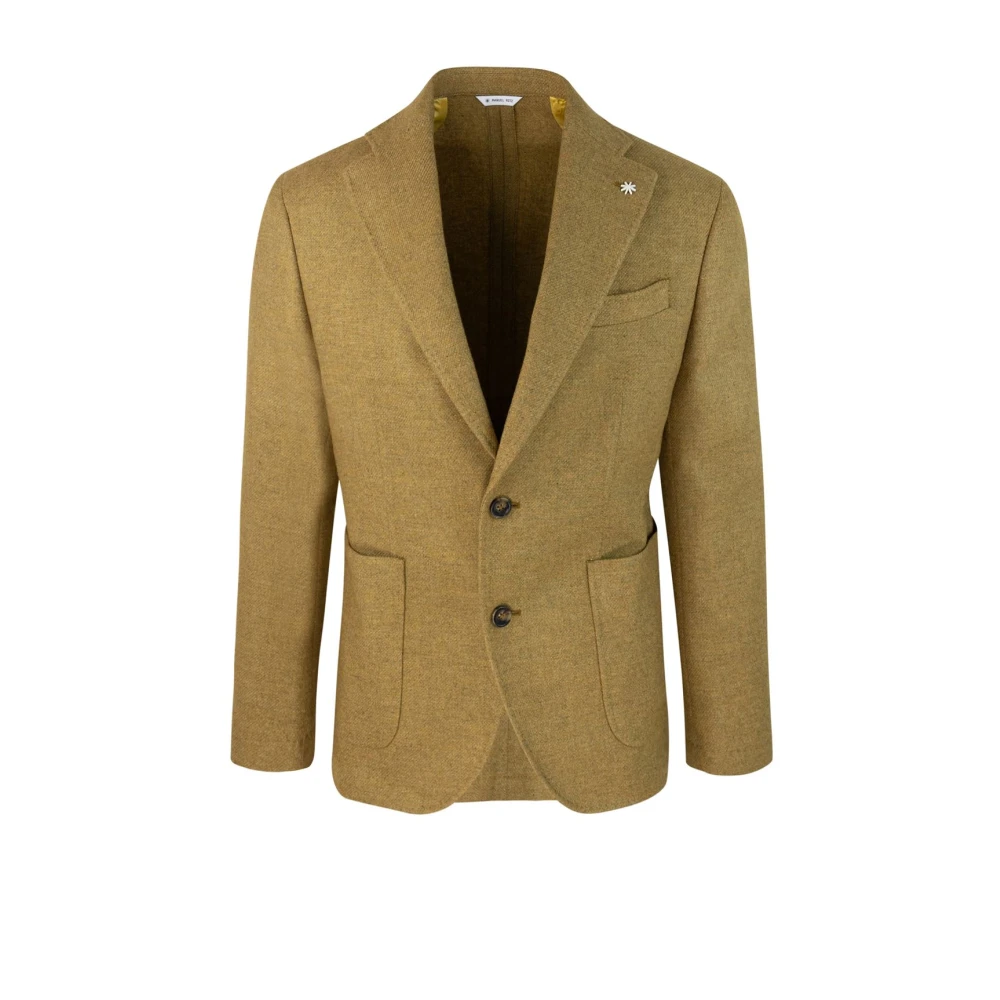 Manuel Ritz Klassieke herenjas met revers Green Heren