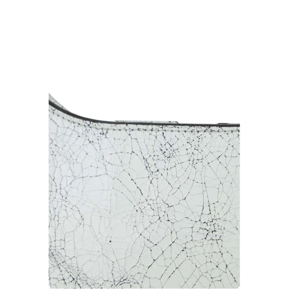 Acne Studios Witte Craked Leren Schoudertas White Dames
