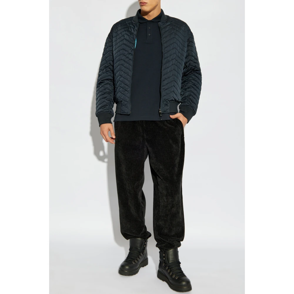Emporio Armani Omkeerbare bomberjack Blue Heren