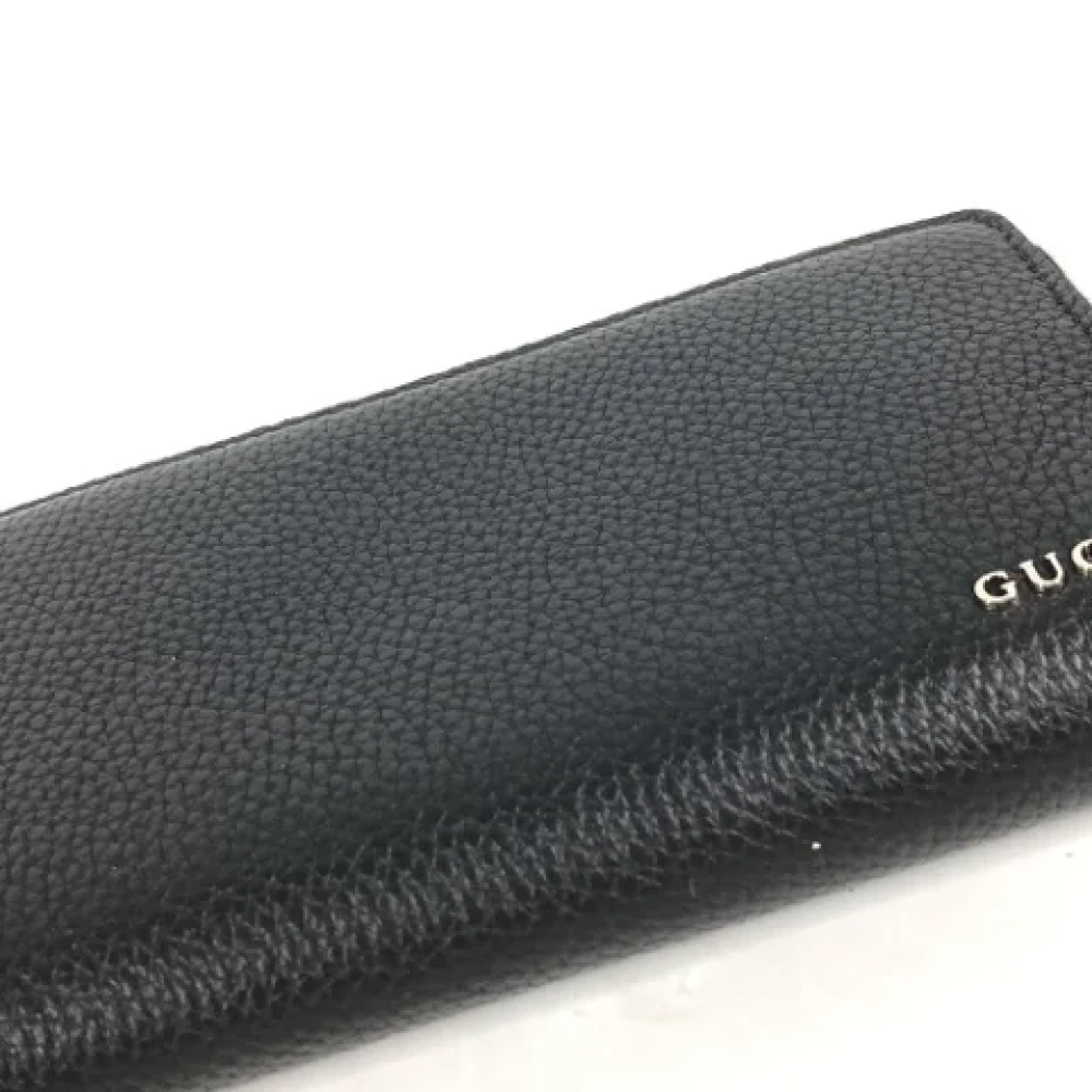 Gucci Vintage Pre-owned Leather wallets Black Dames
