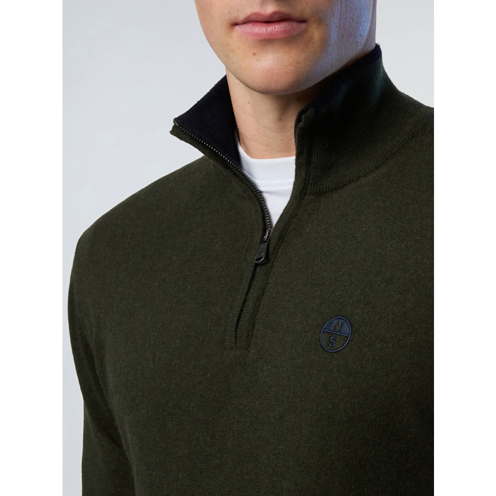 North Sails Groene Zip Sweater Green Heren