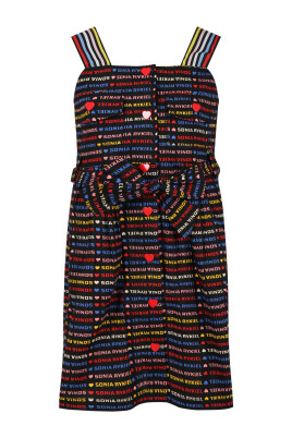 multicolor-short-sleeved-casual-dress
