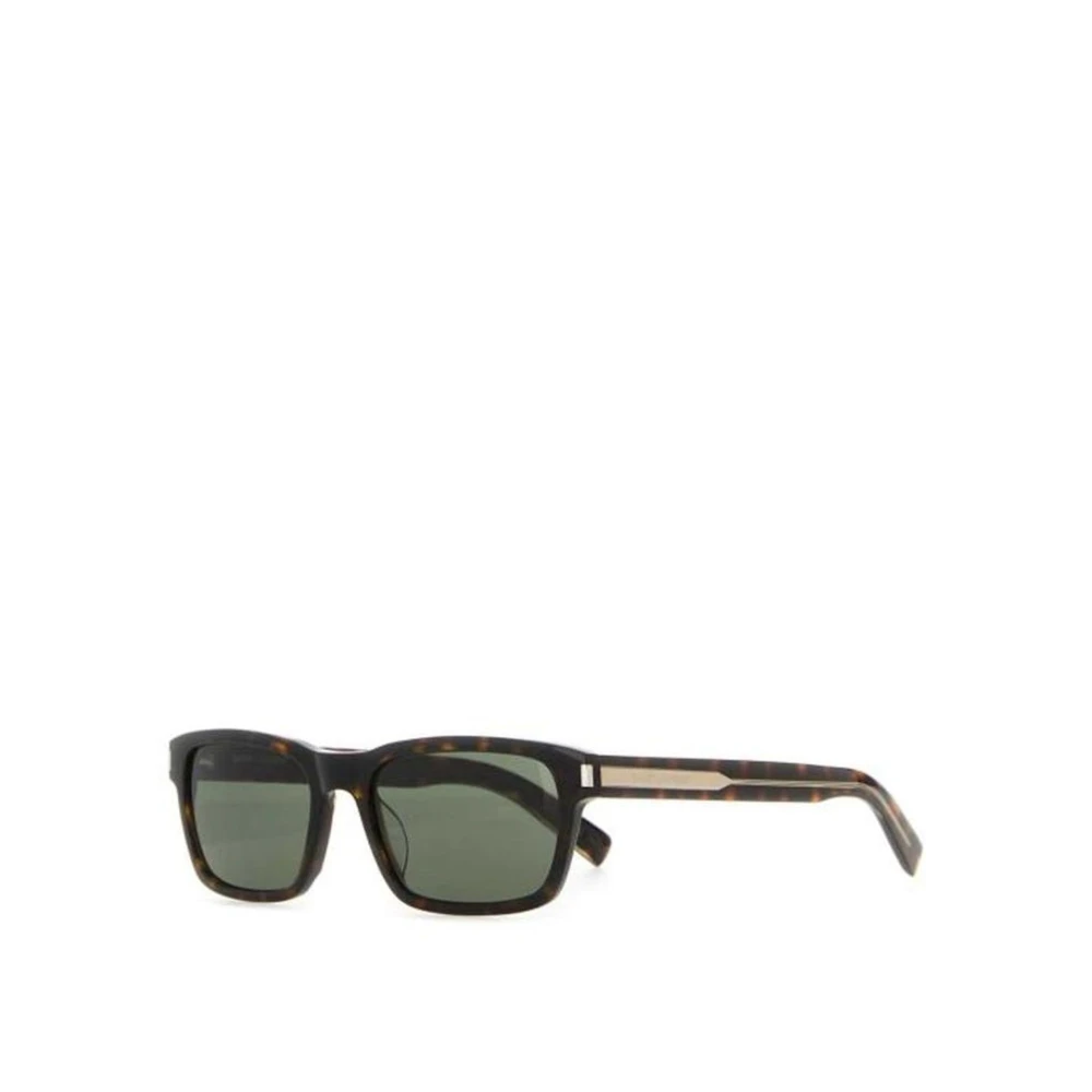 Saint Laurent Bruine zonnebril met schildpadeffect Brown Heren