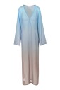 caftan-long-en-georgette-avec-col-en-v