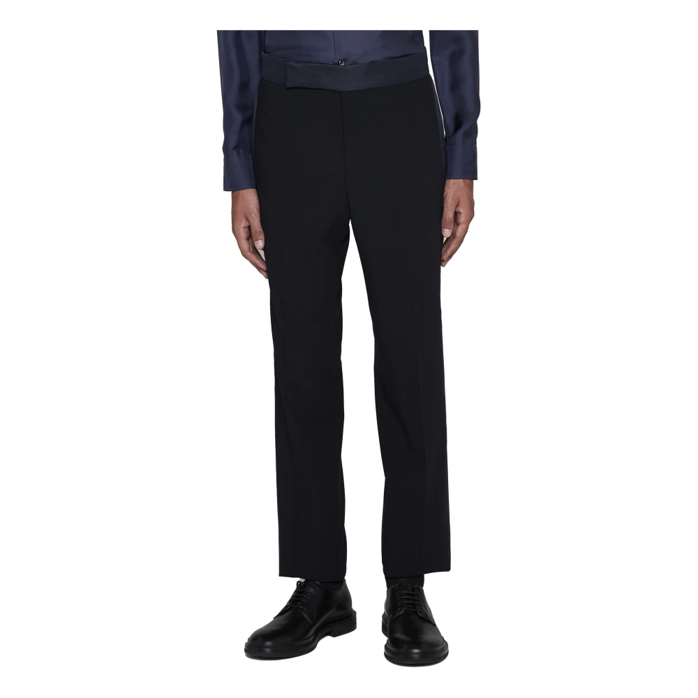 Giorgio Armani Blauwe Smoking Broek Blue Heren