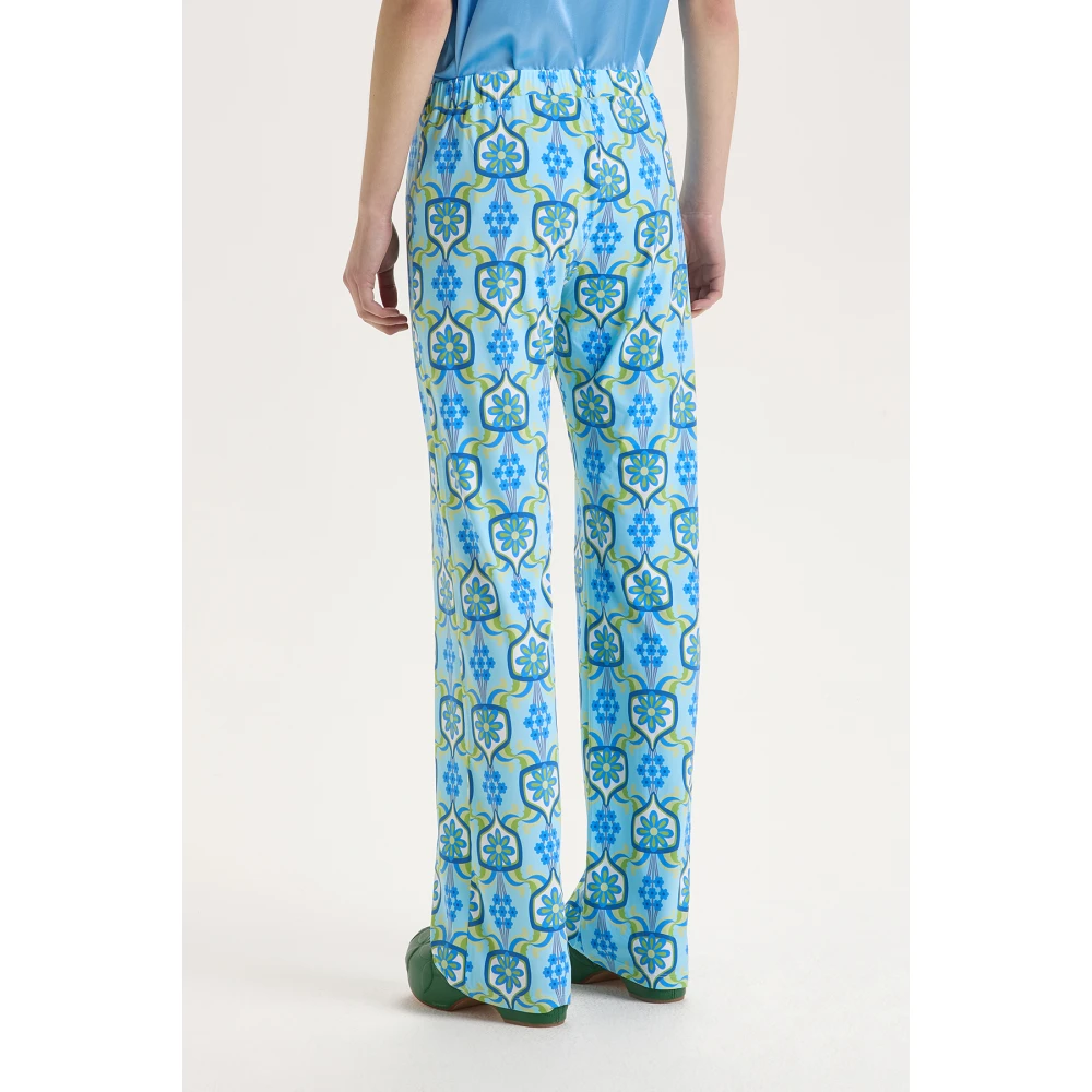 Maliparmi Straight Trousers Blue Dames