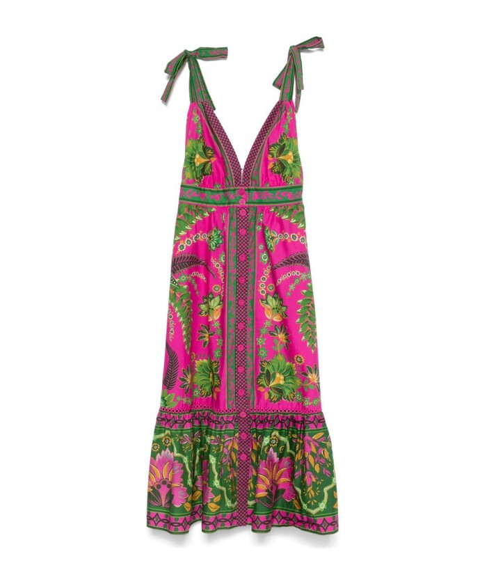fuchsia-roze-verstelbare-schouderband-jurk