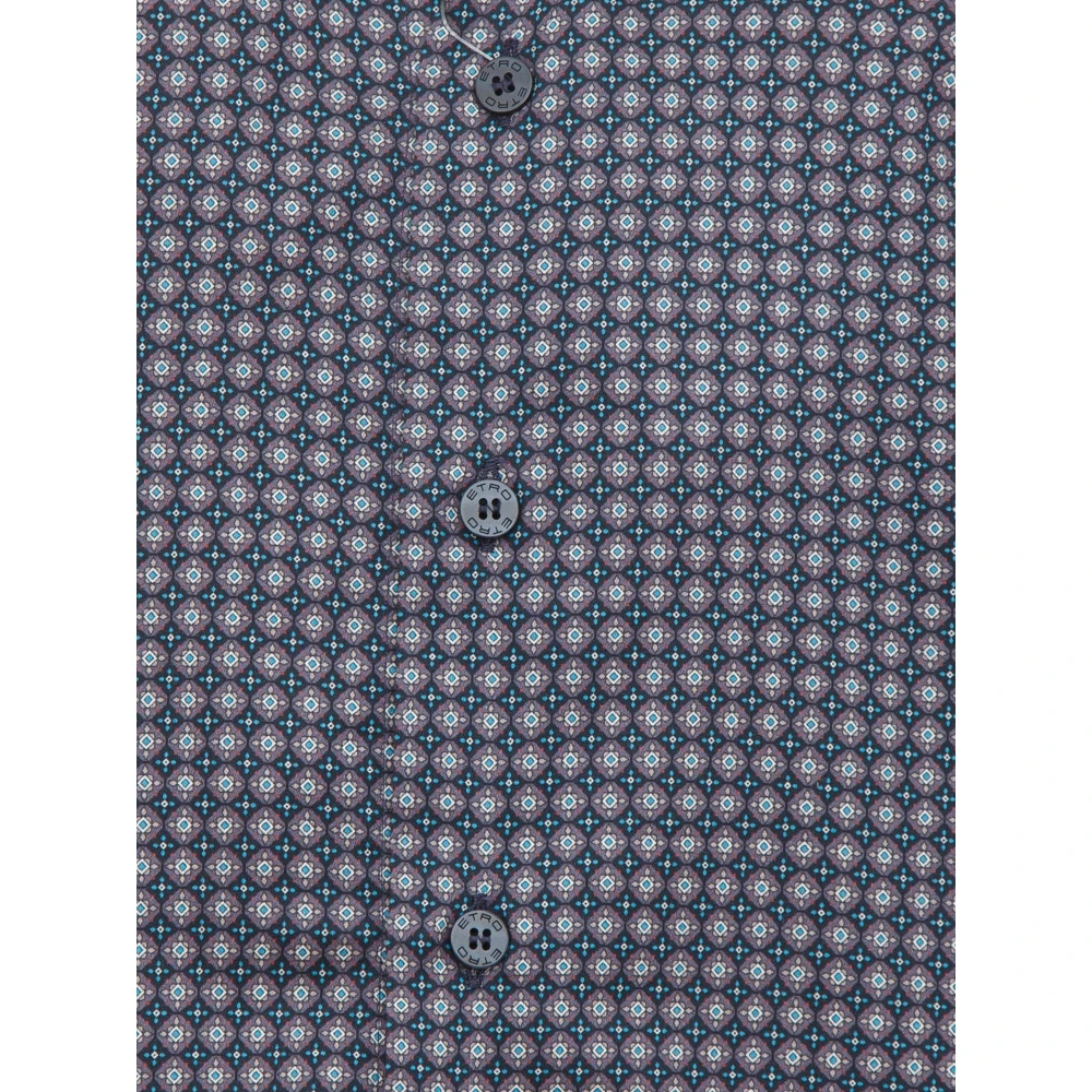 ETRO Blauwe Roma Overhemd Blue Heren