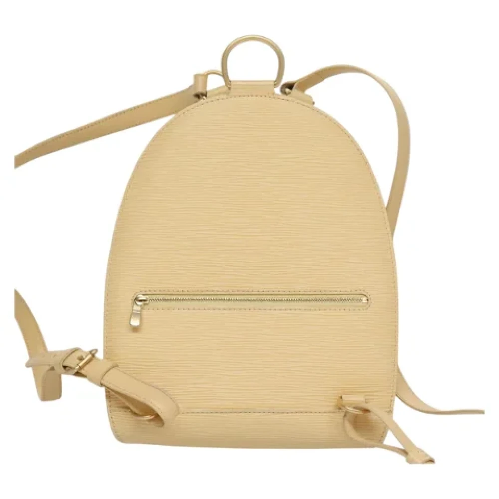 Louis Vuitton Vintage Pre-owned Leather backpacks Beige Dames
